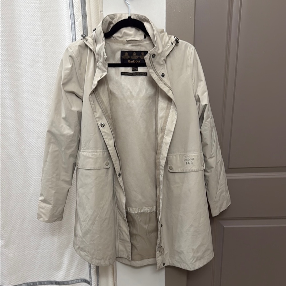 Barbour Cream Utility Jacket with Hood